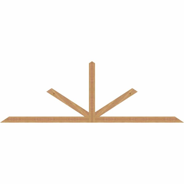 Ekena Millwork Saratoga Timber Gable Bracket, Western Red Cedar, 108"W x 36"H x 1 1/2"D x 3 1/2"F, 8/12 Pitch GBW108X36X0204SAR00SWR - main
